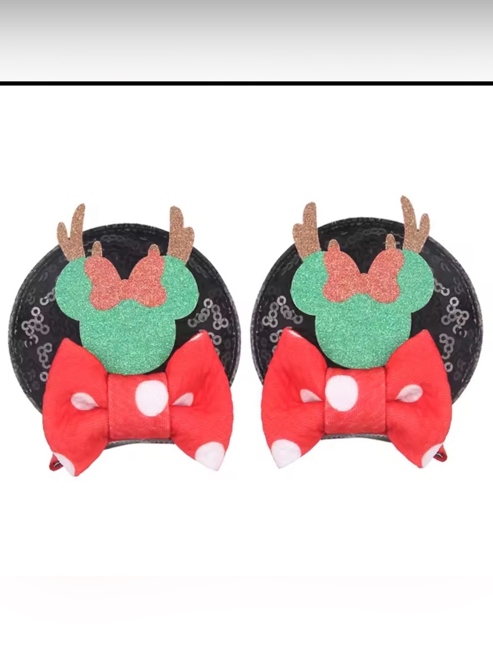 Reindeer Mickey Ears Clips